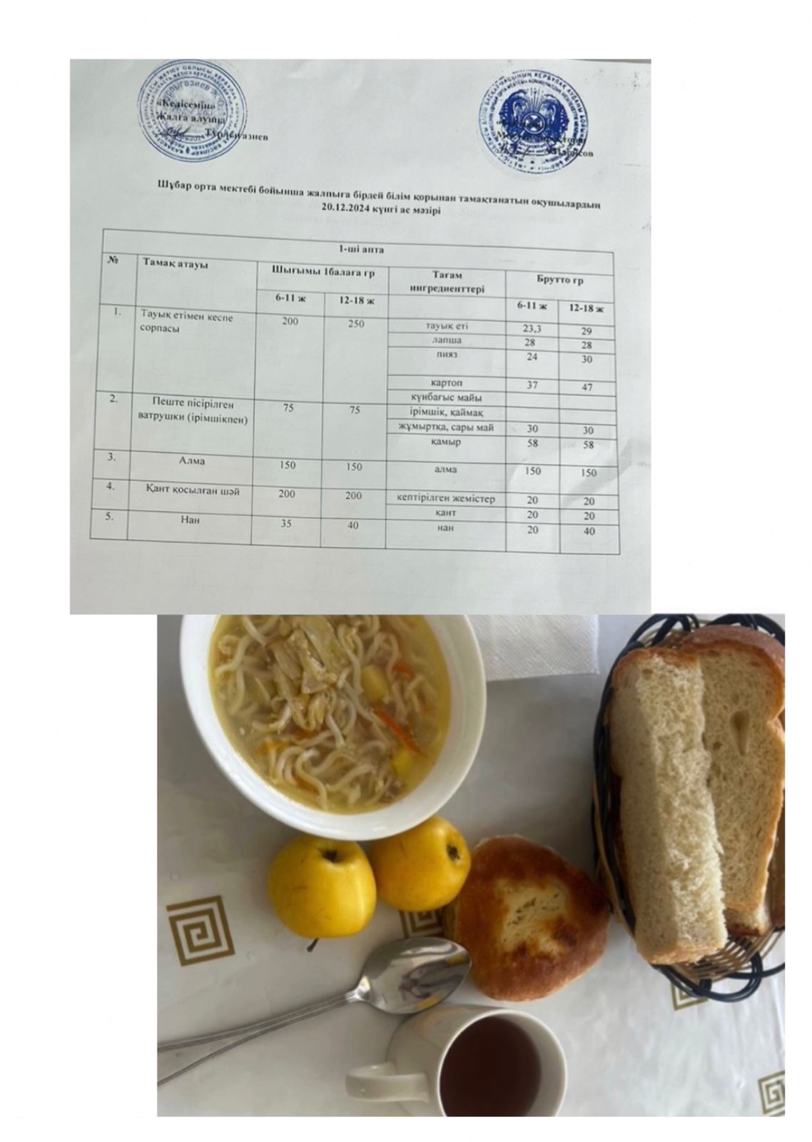 Ас мәзірі
